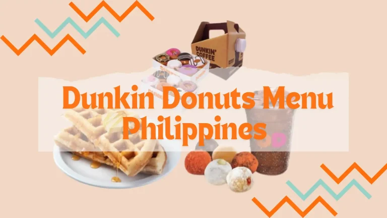 Dunkin Donuts Menu Philippines