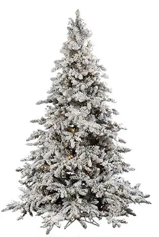 Fresh-Cut Flocked vs. Green Christmas Trees